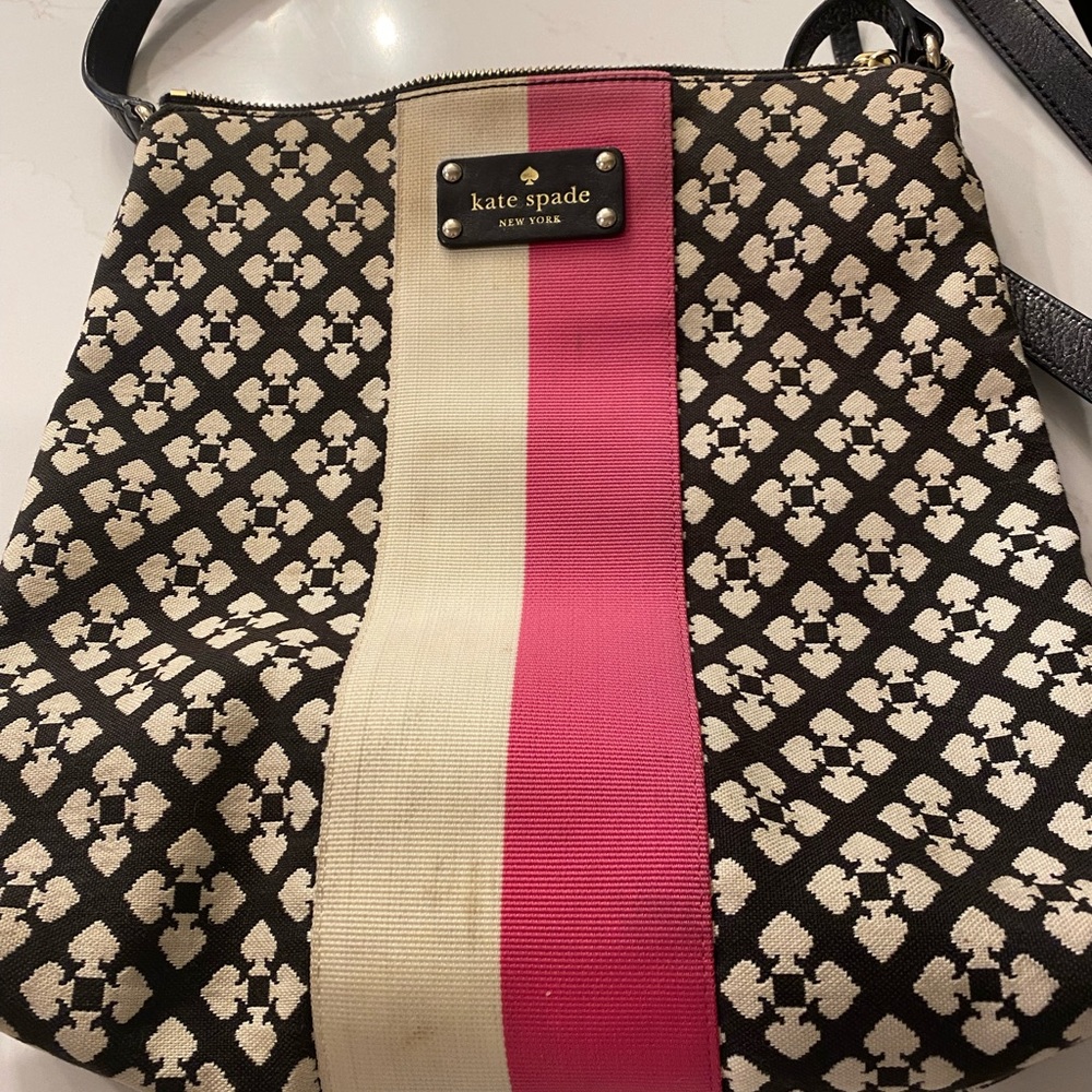 Kate Spade black/cream/pink crossbody bag.